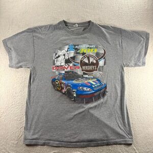 Vintage Delta T-Shirt Mens XL Gray 2010 NASCAR Autism Speaks 400 Dover‎ Graphic
